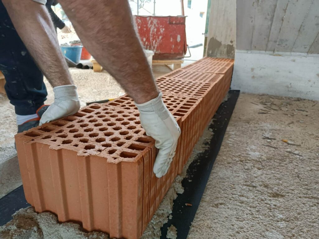 parete traspirante in laterizio
